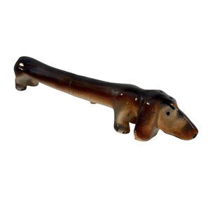Dachshund Wiener Dog One Piece Salt and Pepper Shaker 10.5" Stoppers Japan